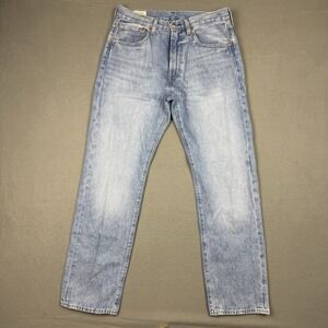 Levi's 551 Z Jeans Mens 32x30 Blue Straight Leg Denim Medium Wash Cotton Hemp